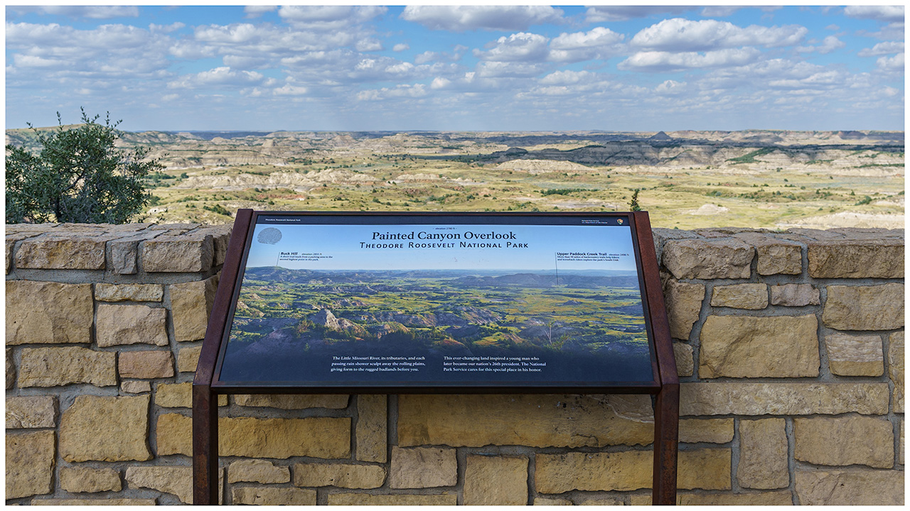 theodore roosevelt national park sign
